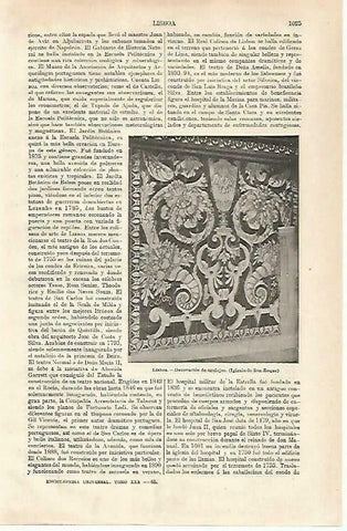 LAMINA ESPASA 33349: Azulejos de la iglesia de San Roque en Lisboa
