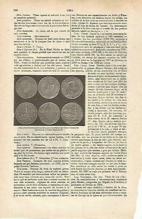LAMINA ESPASA 33335: Monedas de Victor Manuel II y Victor Manuel III