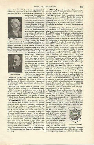 LAMINA ESPASA 33332: G. Lippmann y J. Lippmann