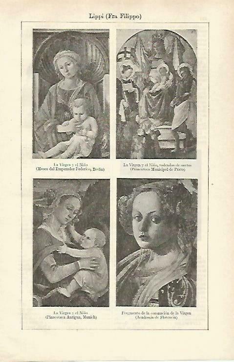 LAMINA ESPASA 33330: Obras por Fra Filippo Lippi