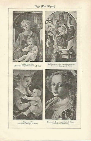 LAMINA ESPASA 33330: Obras por Fra Filippo Lippi