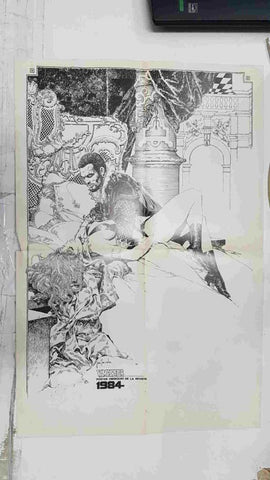 Poster en Blanco y Negro: Vampirella de Jose Gonzalez proviniente de la revista 1984
