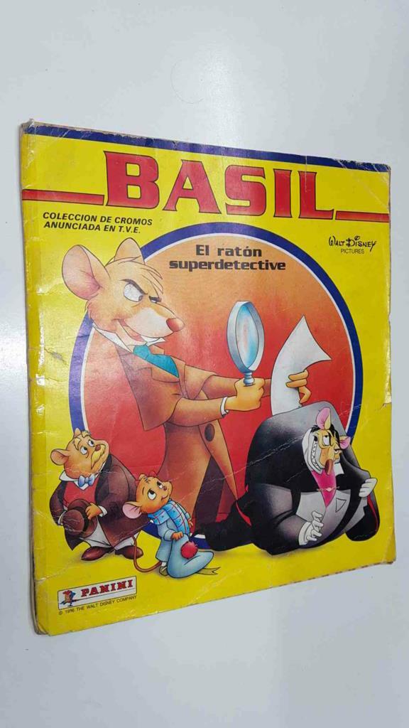 Album cromos, Panini: Basil el raton superdetective (1986 Walt Disney). Incluye todos los cromos