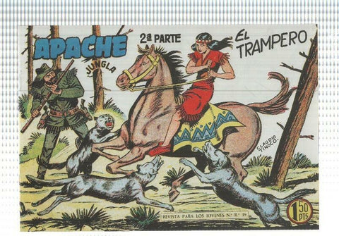 Facsimil: Apache segunda serie numero 35: El trampero
