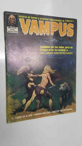 Revista: Vampus num 29. Poster central: una ilustración de Rafael Aura Leon - El Amuleto, Ciudad de la Luna