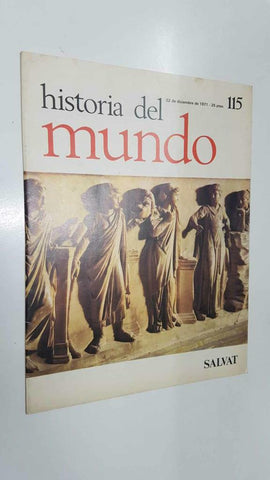 Salvat: Historia del mundo fasciculo 115 (22-12-71). Contracubierta: San Pedro distribuyendo bienes a la comunidad