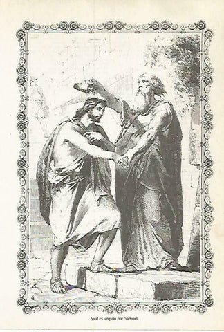 LAMINA 14524: Saul es ungido por Samuel