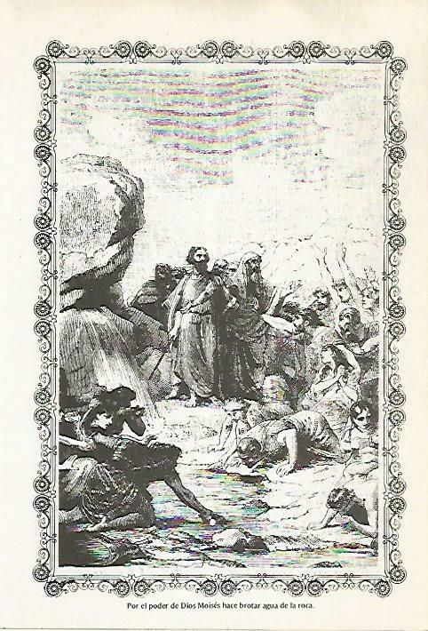 LAMINA 14491: Moises hace brotar agua de la roca