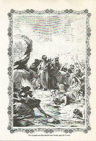 LAMINA 14491: Moises hace brotar agua de la roca