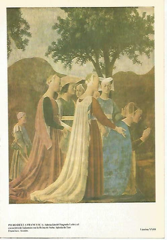 LAMINA 14558: Adoracion del Sagrado Leño, por Piero della Francesca