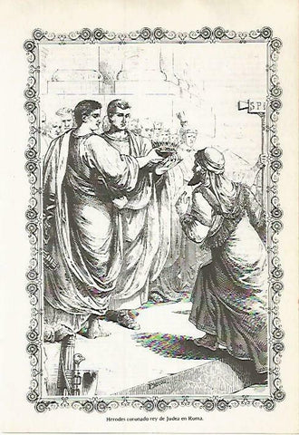LAMINA 14560: Herodes coronado rey de Judea