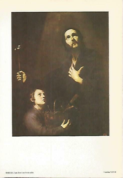 LAMINA 14574: San Jose con Jesus niño, por Ribera