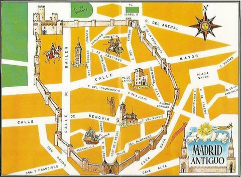 LAMINA 14392: Mapa del Madrid antiguo