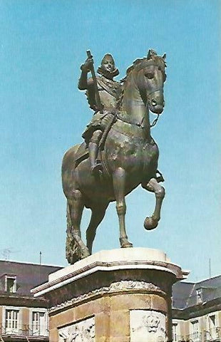 LAMINA 14393: Estatua de Felipe III en la Plaza Mayor de Madrid