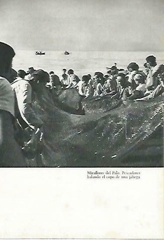 LAMINA 14362:Pescadores en  Miraflores el Palo, Malaga