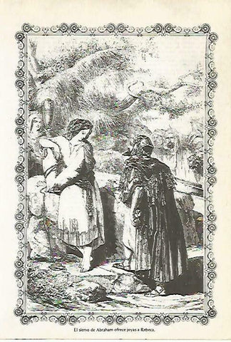 LAMINA 14473: El siervo de Abraham ofrece joyas a Rebeca