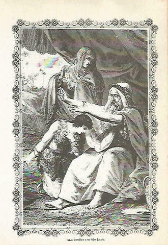 LAMINA 14477: Isaac bendice a Jacob