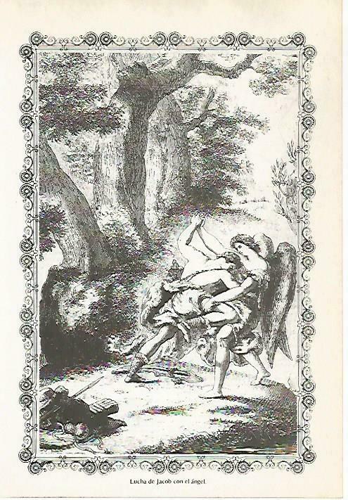 LAMINA 14478: Lucha de Jacob con el angel