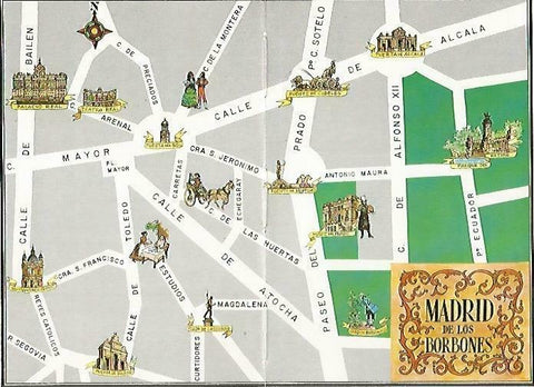 LAMINA 14424: Mapa del Madrid de los Borbones
