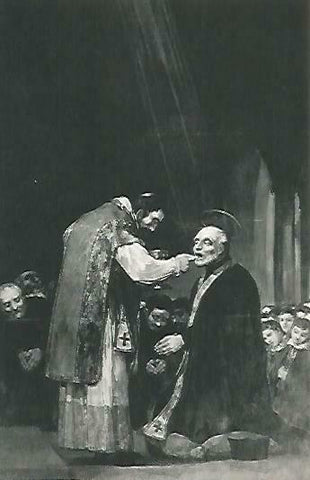 LAMINA 14431: La ultima comunion de San Jose de Calasanz, por Goya