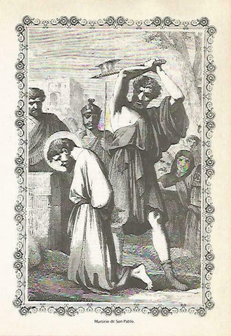 LAMINA 14607: Martirio de San Pablo