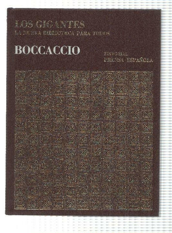 Coleccion Los Gigantes num 11: Boccaccio de la Historia Universal. La Nueva Biblioteca para todos