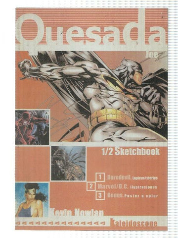 Kaleidoscope: Joe Quesada, Kevin Nowlan Sketchbook, Daredevil, Marvel DC. Poster: Bat Villanos por Quesada
