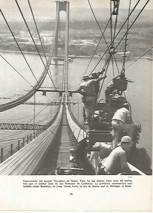 LAMINA 14843: Construccion del puente Verrazano en Nueva York