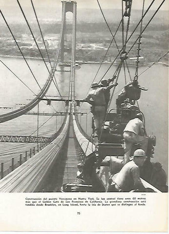 LAMINA 14843: Construccion del puente Verrazano en Nueva York
