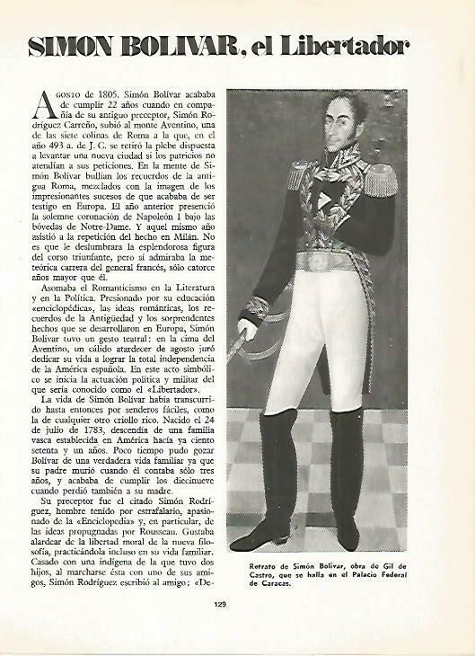 LAMINA 14854: Simon Bolivar