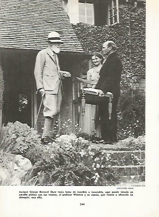 LAMINA 14816: Bernard Shaw con el profesor Winsten