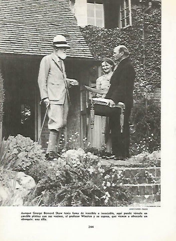 LAMINA 14816: Bernard Shaw con el profesor Winsten