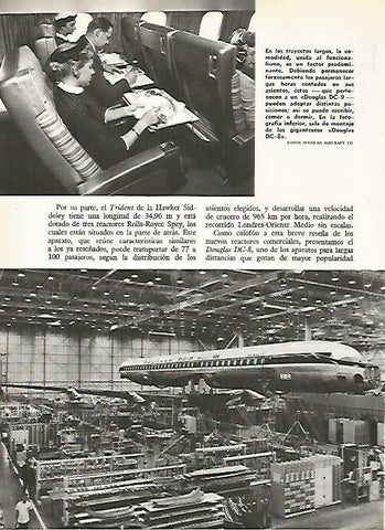 LAMINA 14806: Montaje e interior de un Douglas DC-9