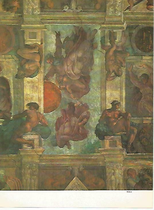 LAMINA 14914: Detalle de la Capilla Sixtina de Miguel Angel