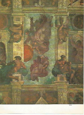 LAMINA 14914: Detalle de la Capilla Sixtina de Miguel Angel