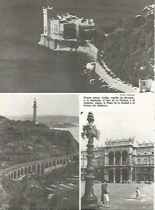 LAMINA 14931: Castillo de Miramar y Plaza de la Unidad de Trieste, Italia