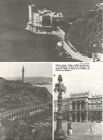 LAMINA 14931: Castillo de Miramar y Plaza de la Unidad de Trieste, Italia