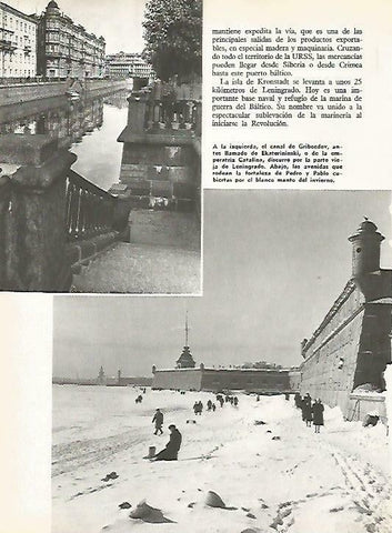 LAMINA 14939: Canal de Griboedov y fortaleza de Pedro y Pablo en San Petersburgo