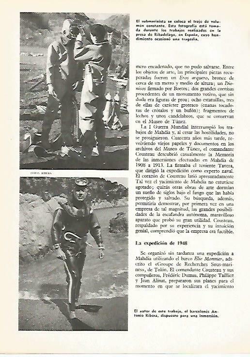 LAMINA 14887: Antonio Ribera preparado para una inmersion