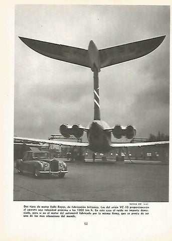 LAMINA 14901: Motor Rolls Royce para coche y avion
