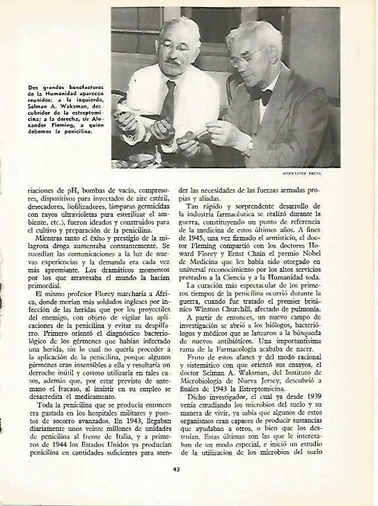 LAMINA 14899: Selman A. Waksman y Alexander Fleming