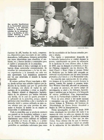 LAMINA 14899: Selman A. Waksman y Alexander Fleming