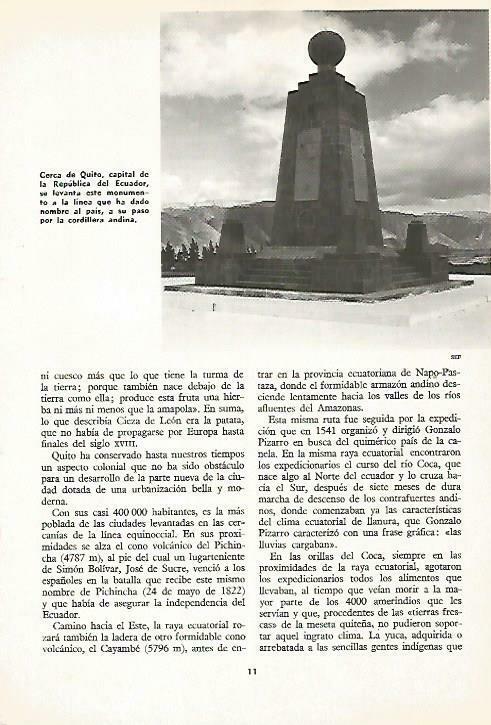 LAMINA 14890: Monumento a la linea del Ecuador, cerca de Quito