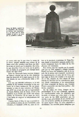 LAMINA 14890: Monumento a la linea del Ecuador, cerca de Quito