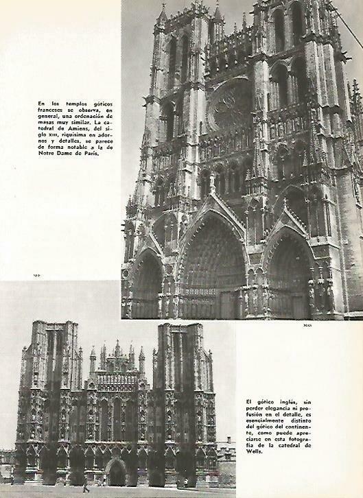 LAMINA 14754: Catedral de Wells y Notre Dame de Paris