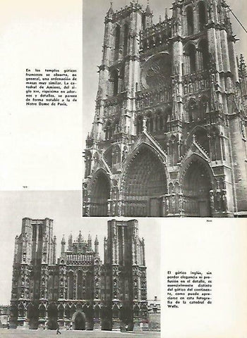 LAMINA 14754: Catedral de Wells y Notre Dame de Paris