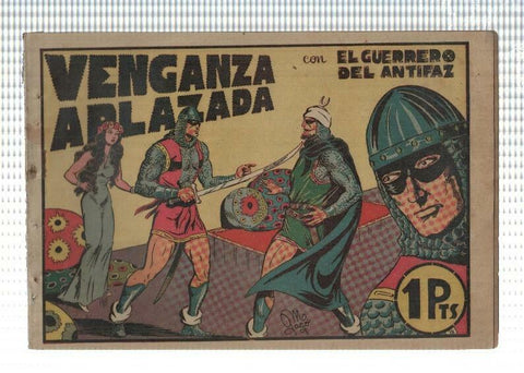 Original de la Valenciana: El Guerrero del Antifaz numero 027 (valor de 1 pta), aviejado