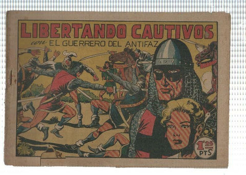 Original de la Valenciana: El Guerrero del Antifaz numero 073 (valor de 1,25 pta), aviejado