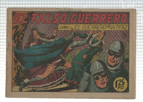 Original de la Valenciana: El Guerrero del Antifaz numero 081 (valor de 1,25 pta), aviejado