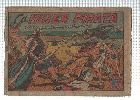 Original de la Valenciana: El Guerrero del Antifaz numero 082 (valor de 1,25 pta), aviejado